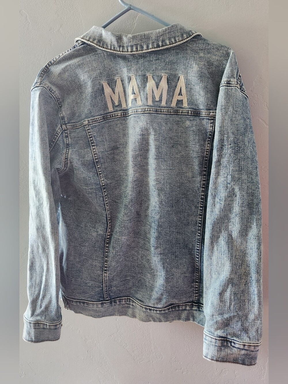 Sonoma 'Mama' Large Maternity Button Down Denim Jacket